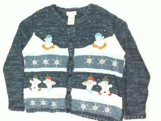 Winter Play Time-Large Christmas Sweater