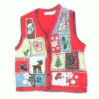 Patched Up Holiday-X Small Christmas Sweater