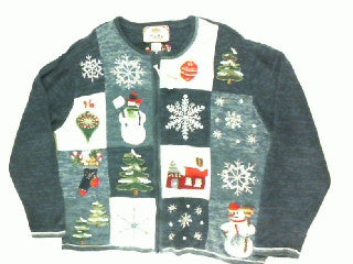 Trees and Snowflakes Bring Home The Holidays-Large Christmas Sweater