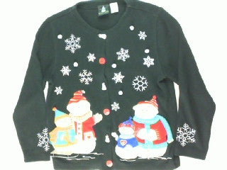 Sweet Snowman Family-Small Christmas Sweater