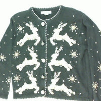 Bedazzled Reindeer- Small Christmas Sweater