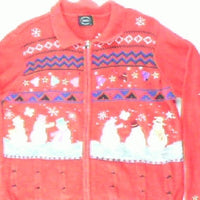 Snowman Gathering Time-Medium Christmas Sweater