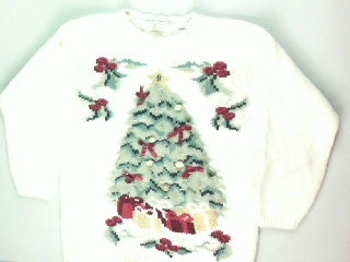 A Hint of Pink In My Tree- Small Christmas Sweater