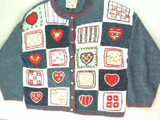 An American Heart Throb- Large Valentines Sweater