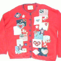 Patriotic Heart- Medium 4th of July Sweater