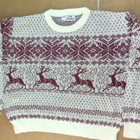 Winter Deer Crossing- Large Christmas Sweater
