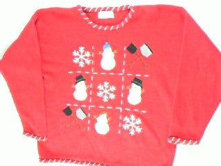 Tic Tac Snowman- Large Christmas Sweater