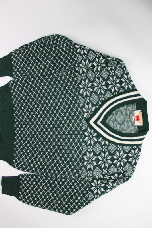 Snowflakes On My V Neck-Small Christmas Sweater