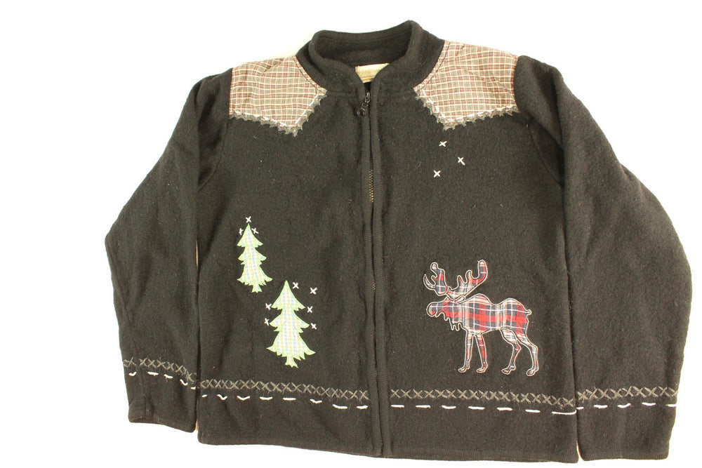 Holiday Moose Tracks- Small Christmas Sweater