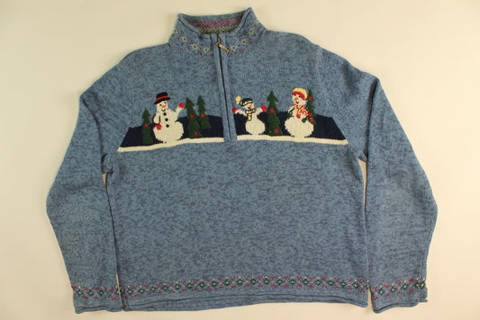 Snowman Tree Hunt- Small Christmas Sweater