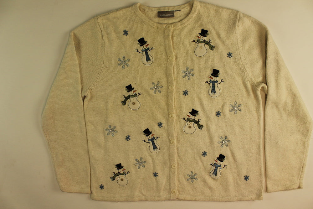 Reaching For Snow- Large Christmas Sweater