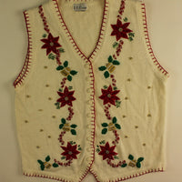 Peppermint Poinsettia-Medium Christmas Sweater