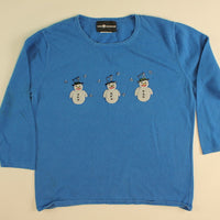 Triple Action Snowmen-Small Christmas Sweater