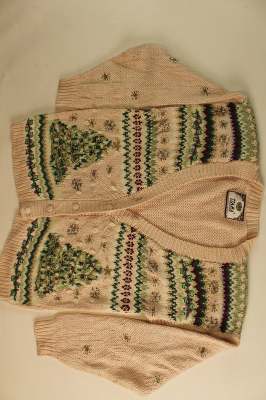 Trees In Pairs-Small Christmas Sweater